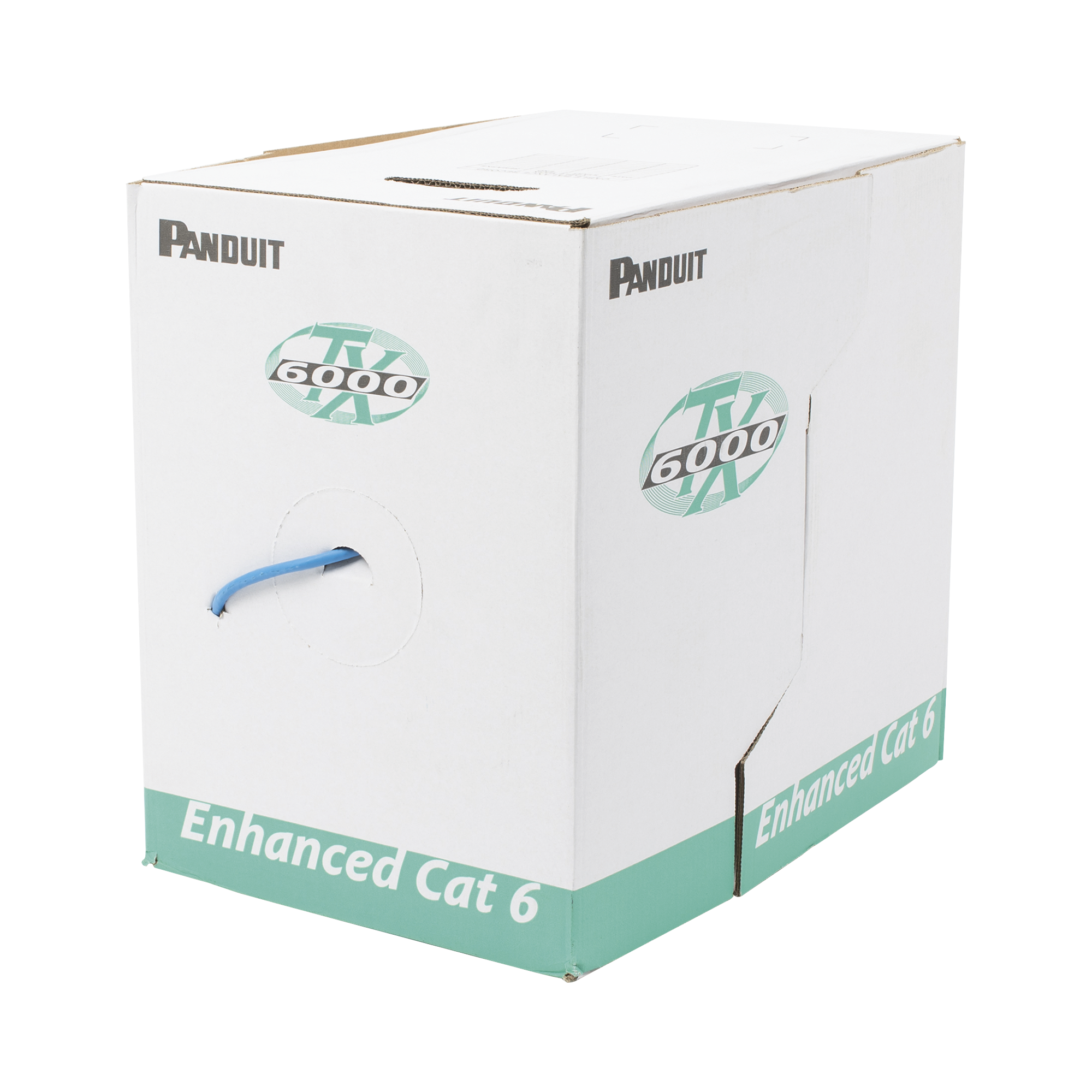 Bobina de Cable UTP 305 m. de Cobre, TX6000™ PanNet, Reelex, Azul, Categoría 6 Mejorado (23 AWG), LSZH (Bajo Humo, Cero Halógenos), de 4 pares Bobina de Cable UTP 305 m. de Cobre, TX6000™ PanNet, Reelex, Azul, Categoría 6 Mejorado (23 AWG), LSZH (Bajo Humo, Cero Halógenos), de 4 pares